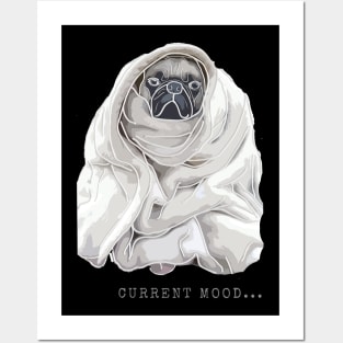 Pug in a Blanket Posters and Art